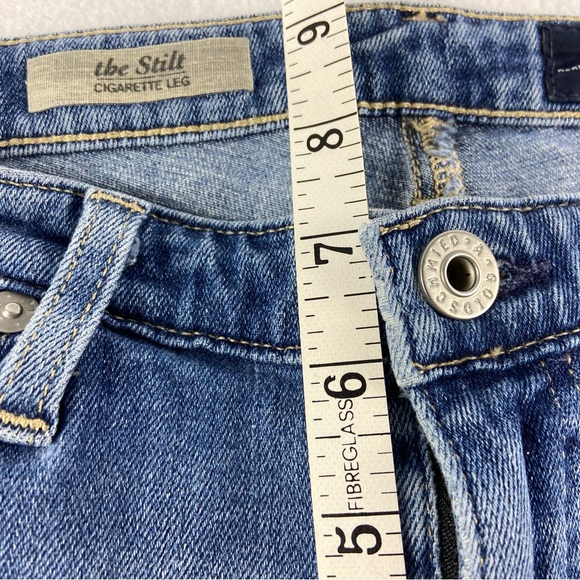 Adriano Goldschmied Womens Jeans Size 28 The Stlit Cigarette Leg Inseam 28" - Picture 7 of 12